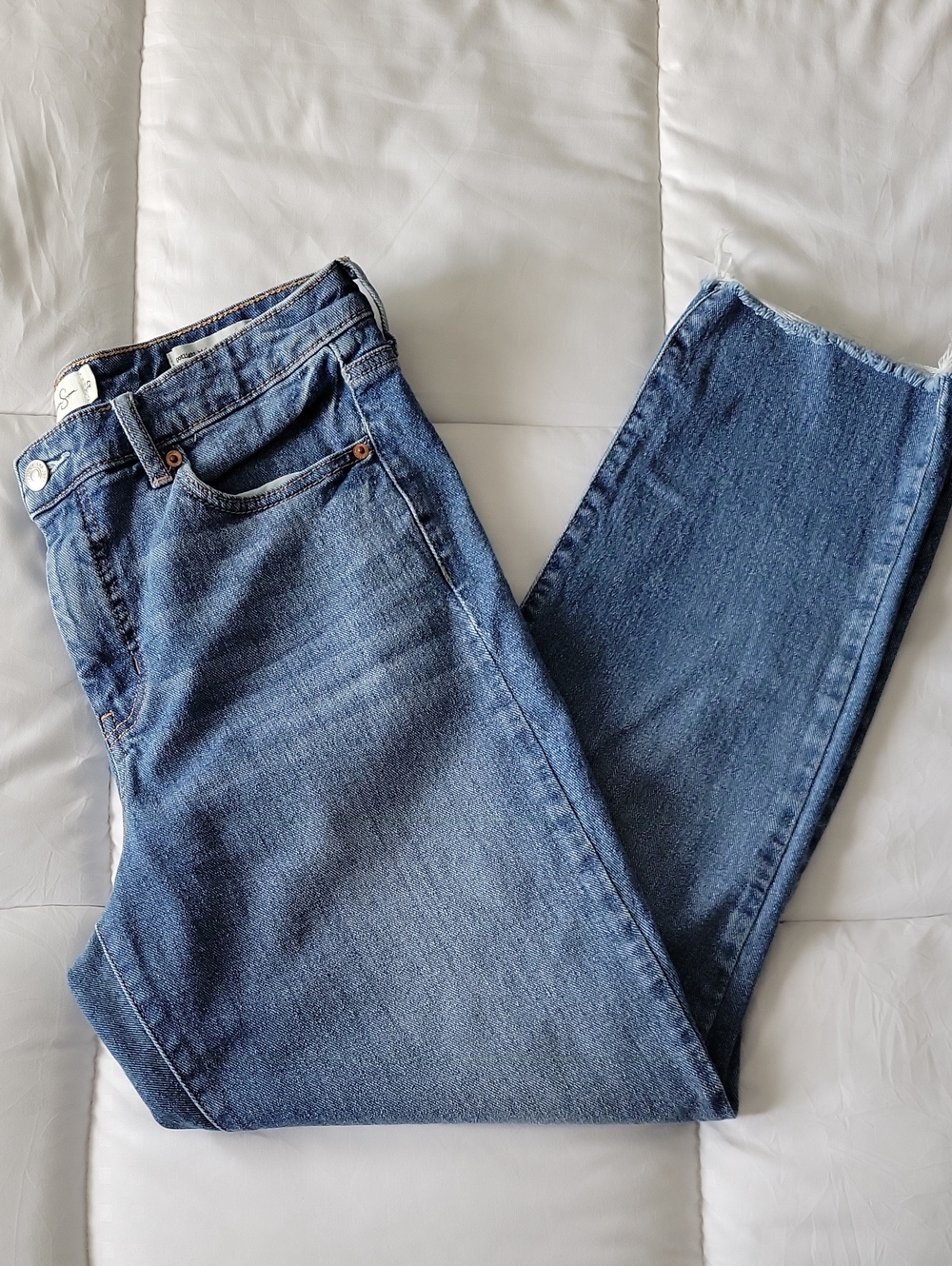 Jessica Simpson Spotlight High Rise Slim Straight Ankle Jeans 29 Little Stretch